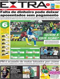Capa do jornal Extra 03/12/2022