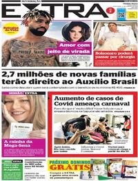 Capa do jornal Extra 04/01/2022