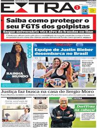 Capa do jornal Extra 04/09/2022