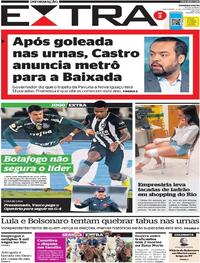 Capa do jornal Extra 04/10/2022
