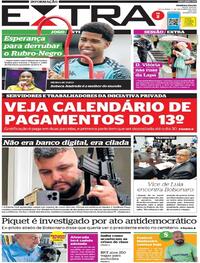 Capa do jornal Extra 04/11/2022