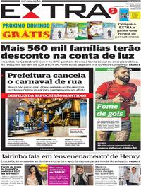 Capa do jornal Extra 05/01/2022
