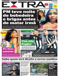 Capa do jornal Extra 05/07/2022
