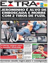 Capa do jornal Extra 05/08/2022