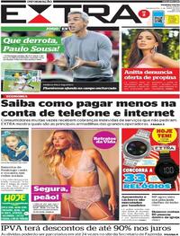 Capa do jornal Extra 06/06/2022