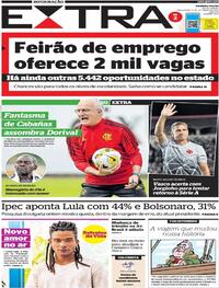 Capa do jornal Extra 06/09/2022