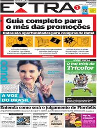 Capa do jornal Extra 06/11/2022
