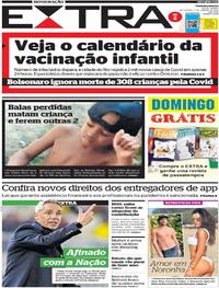 Capa do jornal Extra 07/01/2022