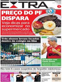 Capa do jornal Extra 07/05/2022