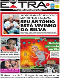 Capa do jornal Extra 07/06/2022