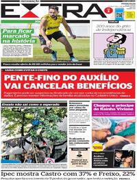 Capa do jornal Extra 07/09/2022