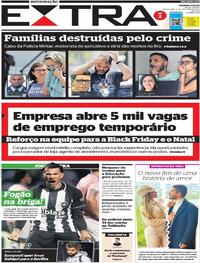 Capa do jornal Extra 07/10/2022