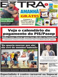 Capa do jornal Extra 08/01/2022