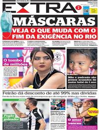 Capa do jornal Extra 08/03/2022