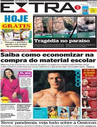 Capa do jornal Extra 09/01/2022