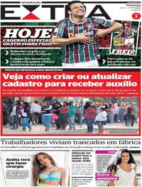 Capa do jornal Extra 09/07/2022