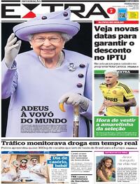 Capa do jornal Extra 09/09/2022