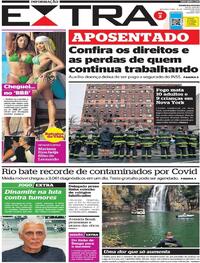 Capa do jornal Extra 10/01/2022
