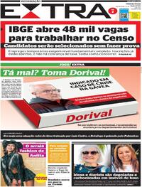 Capa do jornal Extra 10/06/2022