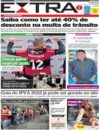 Capa do jornal Extra 11/01/2022