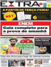 Capa do jornal Extra 12/11/2022