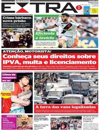 Capa do jornal Extra 13/06/2022