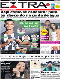 Capa do jornal Extra 13/08/2022