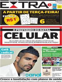 Capa do jornal Extra 13/11/2022