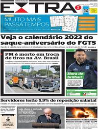 Capa do jornal Extra 13/12/2022