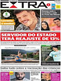 Capa do jornal Extra 14/01/2022