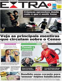 Capa do jornal Extra 14/09/2022