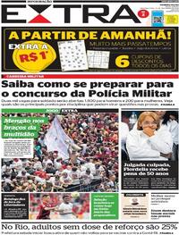 Capa do jornal Extra 14/11/2022