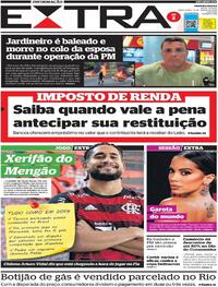 Capa do jornal Extra 15/03/2022