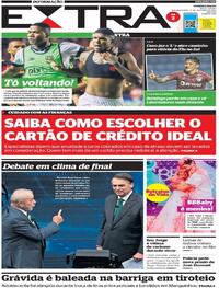 Capa do jornal Extra 17/10/2022