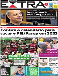 Capa do jornal Extra 17/12/2022