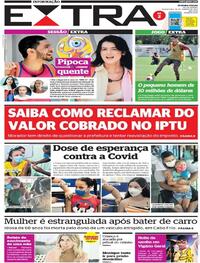 Capa do jornal Extra 18/01/2022