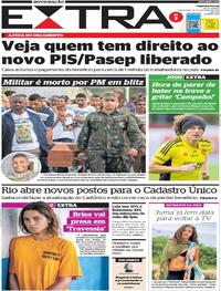 Capa do jornal Extra 18/10/2022