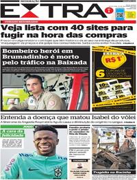Capa do jornal Extra 18/11/2022