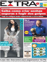 Capa do jornal Extra 18/12/2022
