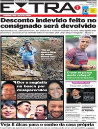 Capa do jornal Extra 19/02/2022