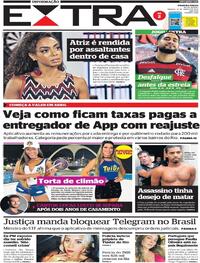 Capa do jornal Extra 19/03/2022