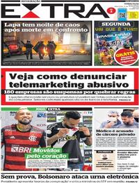 Capa do jornal Extra 19/07/2022