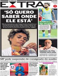 Capa do jornal Extra 19/10/2022