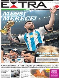 Capa do jornal Extra 19/12/2022
