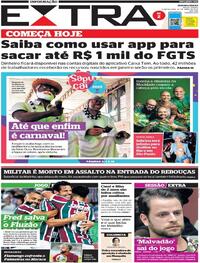 Capa do jornal Extra 20/04/2022