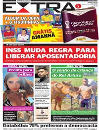 Capa do jornal Extra 20/08/2022