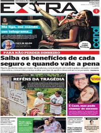 Capa do jornal Extra 21/02/2022