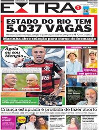 Capa do jornal Extra 21/06/2022