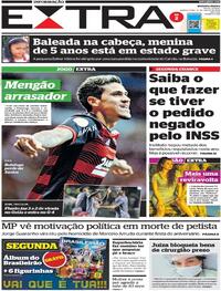 Capa do jornal Extra 21/07/2022