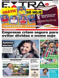 Capa do jornal Extra 21/08/2022